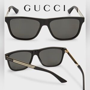 ✨NEW✨ Gucci Men's Square Acetate Logo Sunglasses
